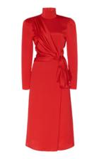 Moda Operandi Alessandra Rich Draped Silk-satin Dress Size: 38