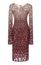 Pamella Roland Ombr Crystal And Sequin Embellished Mini Dress