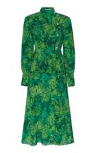 Moda Operandi Alessandra Rich Printed Silk Peplum Dress Size: 38