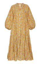 Bytimo Floral-print Oversized Cotton Midi Dress