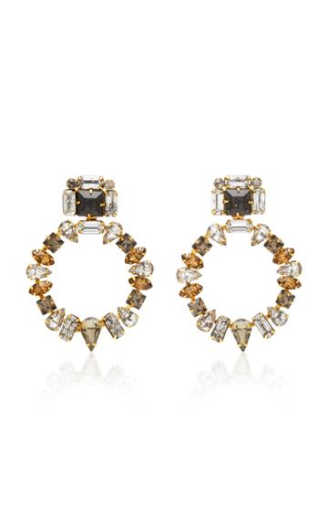 Nicole Romano Huntington 18k Gold-plated Crystal Earrings