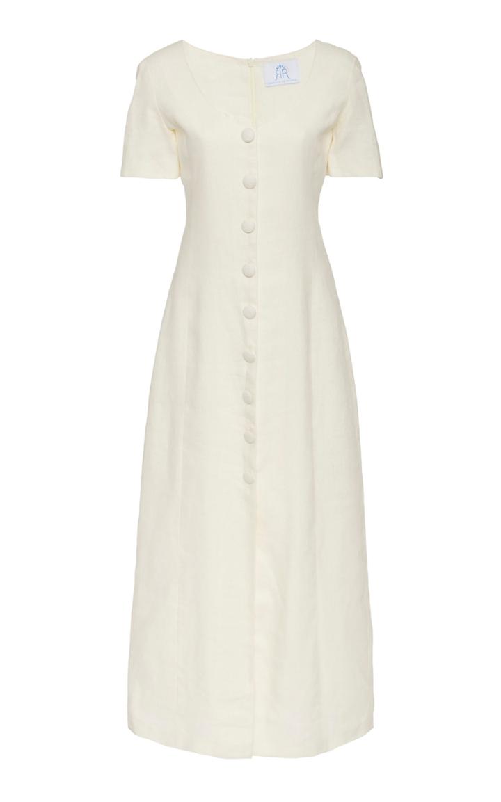 Rebecca De Ravenel Lots Of Love Button-front Midi Dress