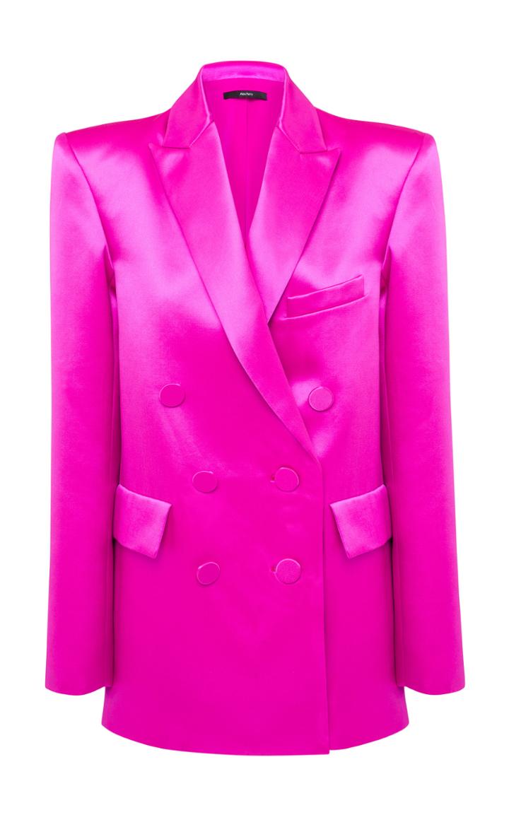 Moda Operandi Alex Perry Carlyon Cotton-silk Double-breasted Blazer