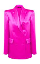 Moda Operandi Alex Perry Carlyon Cotton-silk Double-breasted Blazer