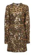 Dolce & Gabbana Leopard Print Sequin Mini Dress