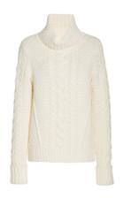 Moda Operandi Veronica Beard Sereia Cable-knit Wool-blend Turtleneck Sweater