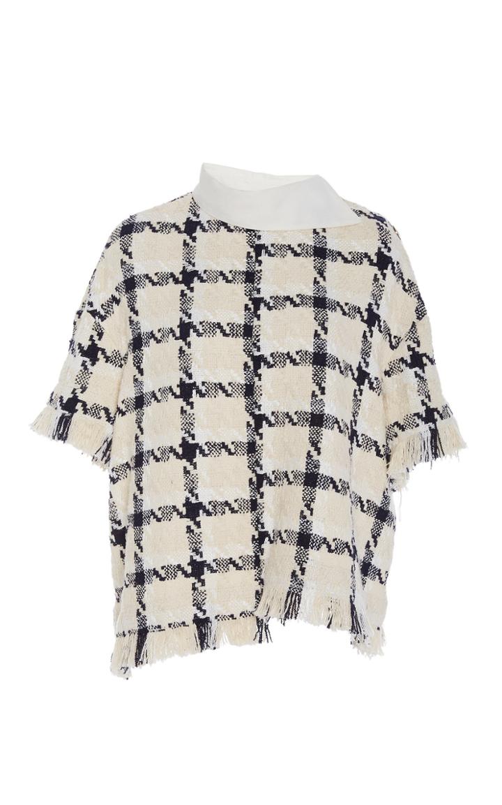 Monse Shifted Tweed Rugby Top