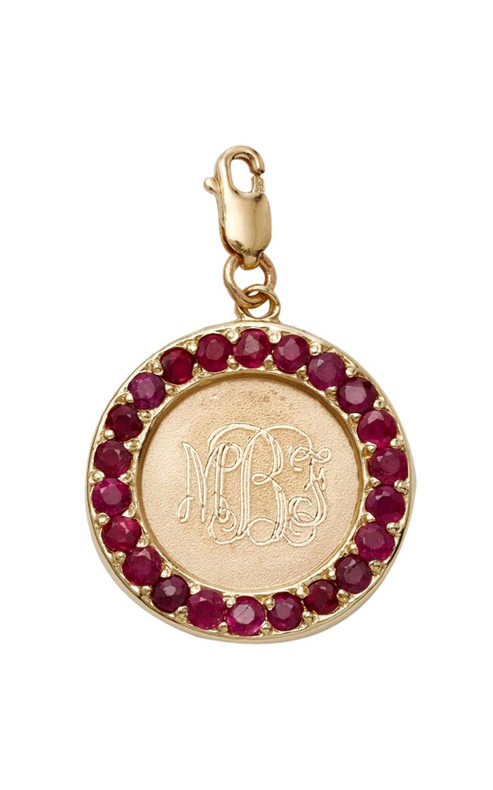 Emily & Ashley Monogrammable Ruby Charm