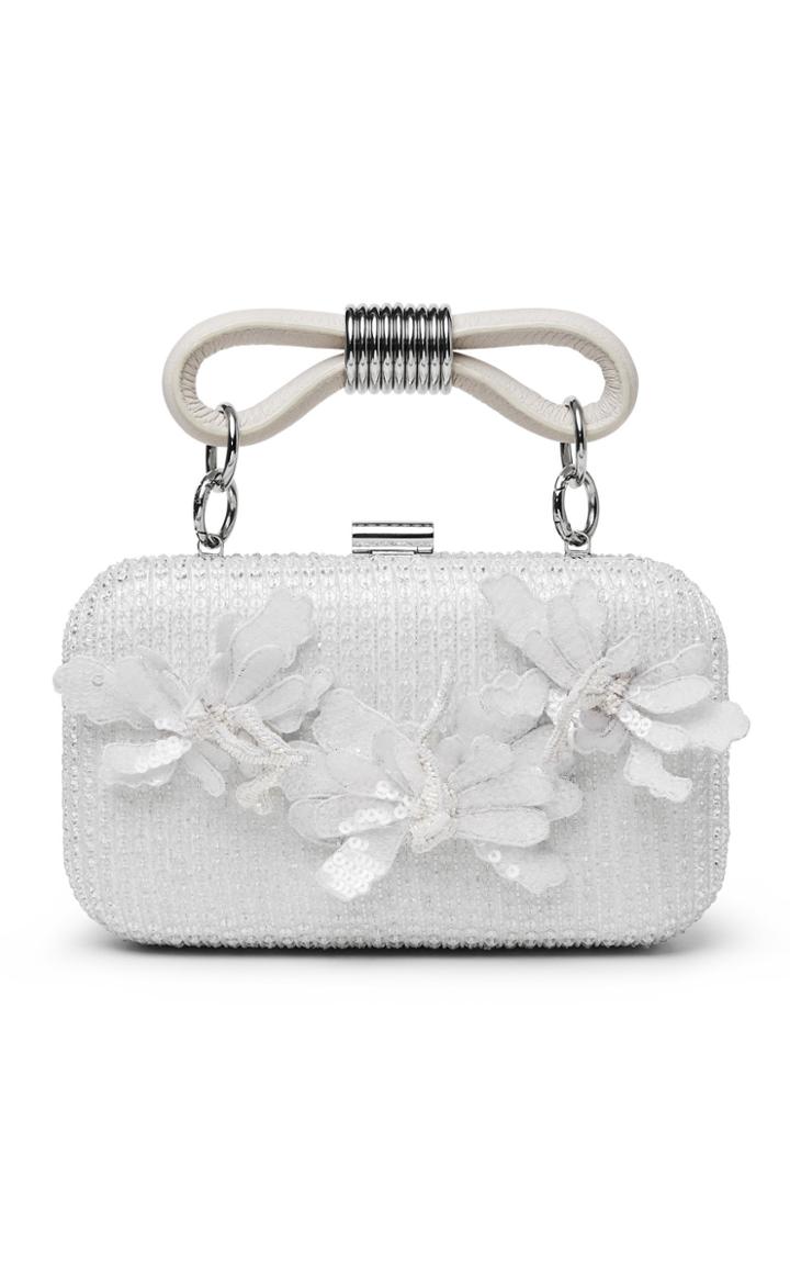 Moda Operandi Maticevski Testify Embroidered Floral Silk Clutch