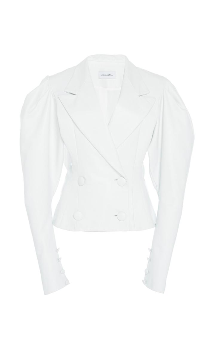 16arlington Puff Sleeve Cropped Cotton-blend Jacket