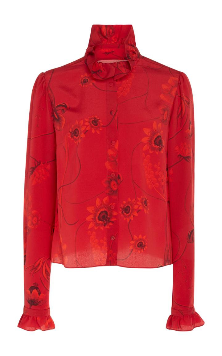 Borgo De Nor Veronica Crepe High Neck Blouse
