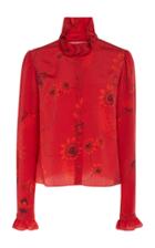 Borgo De Nor Veronica Crepe High Neck Blouse