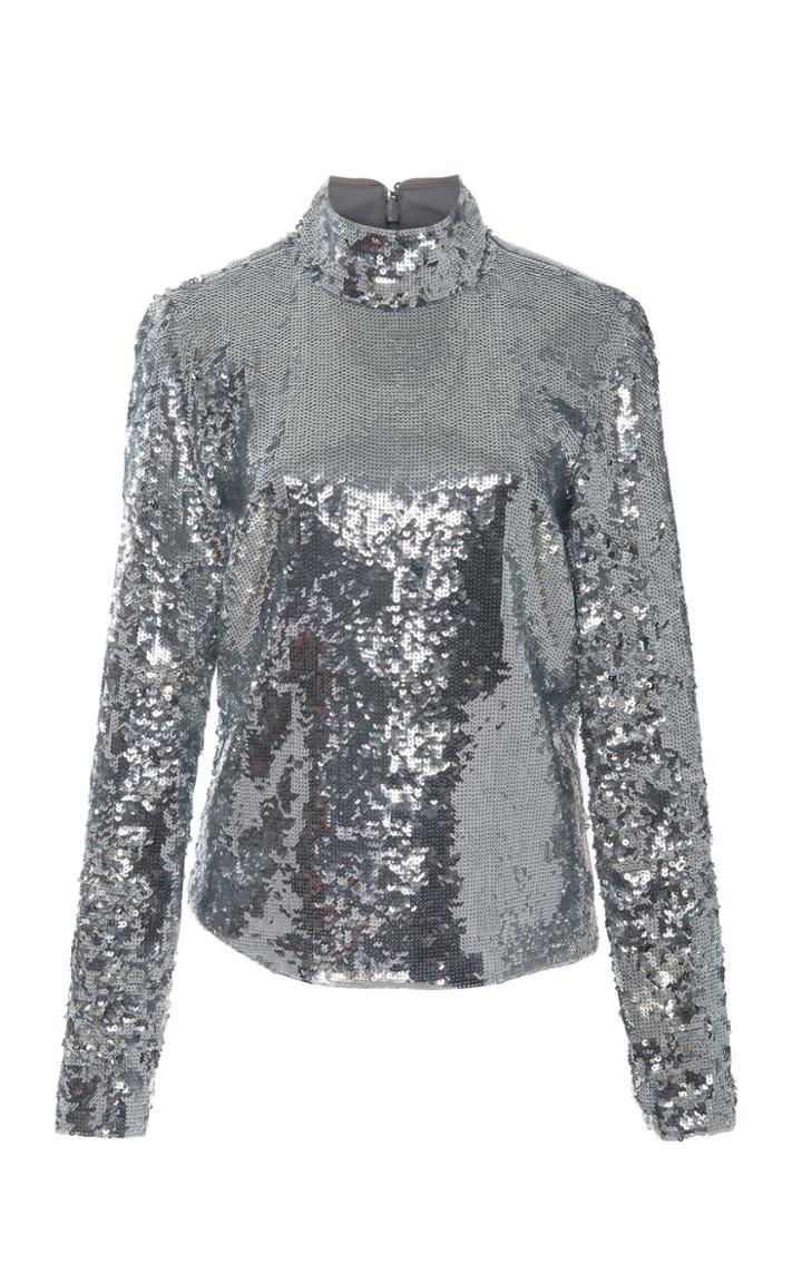 Veronica Beard Lucinda Sequin Turtleneck Top