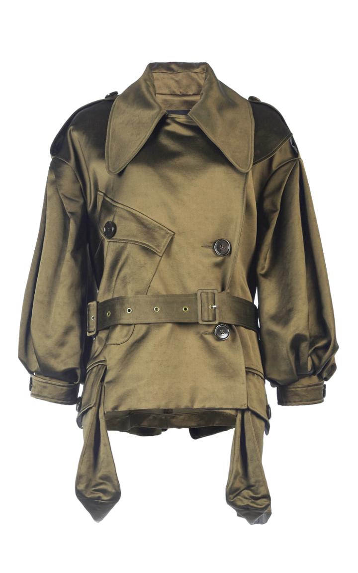 Simone Rocha Hanging Pocket Coated Cotton Jacket