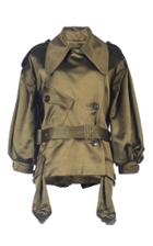 Simone Rocha Hanging Pocket Coated Cotton Jacket