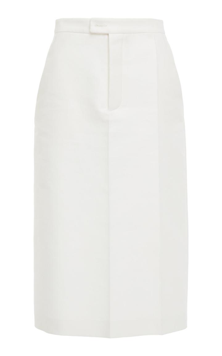 Maison Margiela High-rise Cotton-blend Pencil Skirt