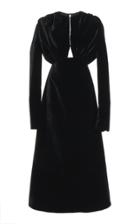 Emilia Wickstead Angelica Cotton Velvet Long Sleeve Dress