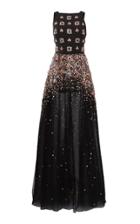 Elie Saab Embellished Bodice Tulle Gown