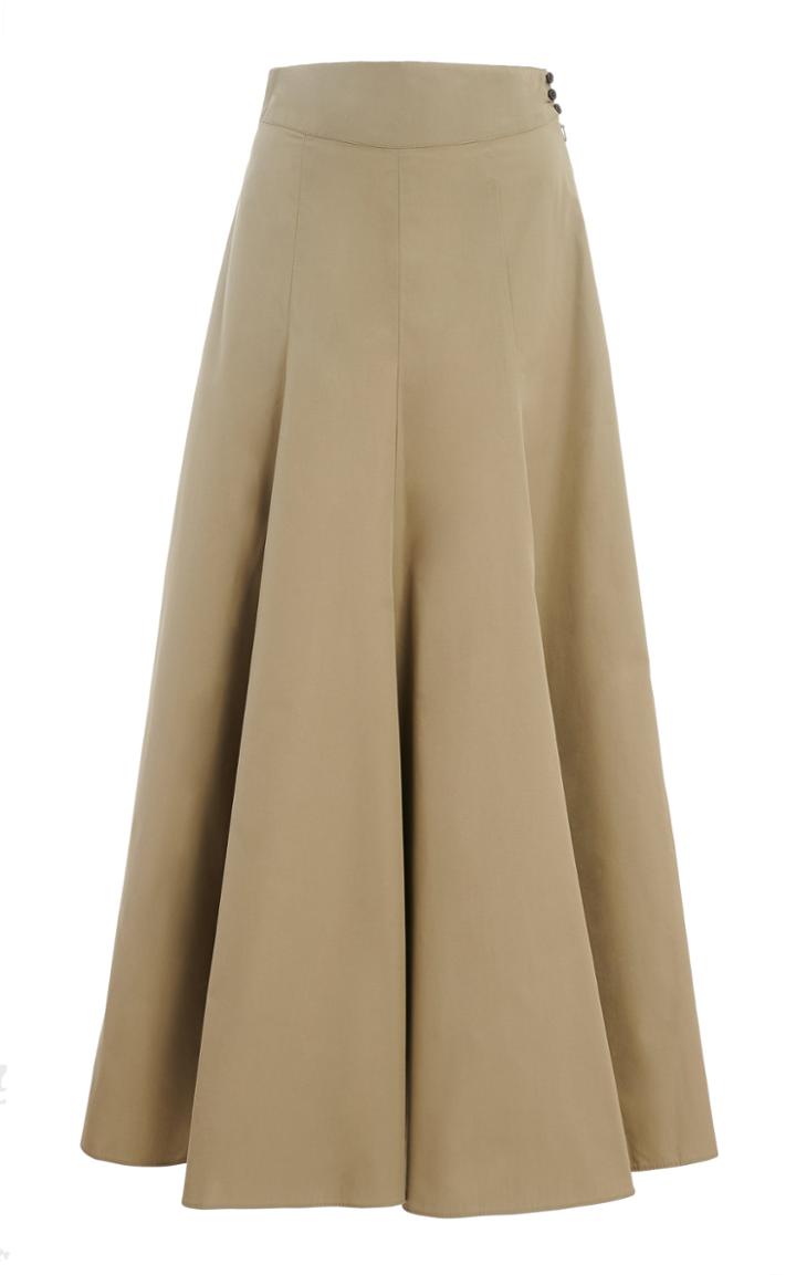 Three Graces London Amelina High-rise Cotton Skirt