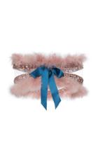 Reem Acra Fur And Embroidered Trim Shrug