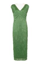 Moda Operandi Dolce & Gabbana Fringe V-neck Midi Dress Size: 38