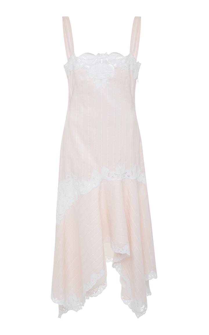 Jonathan Simkhai Scallop Cutout Embroidery Maxi Dress
