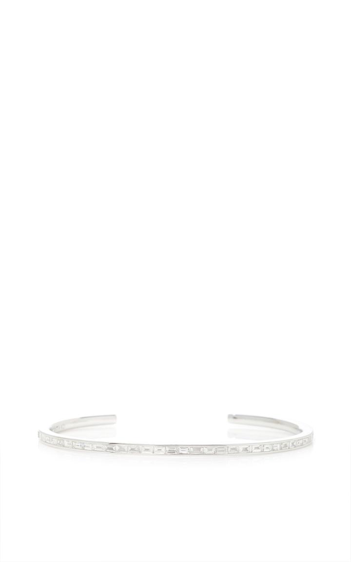 Anita Ko Baguette Cuff In White Gold