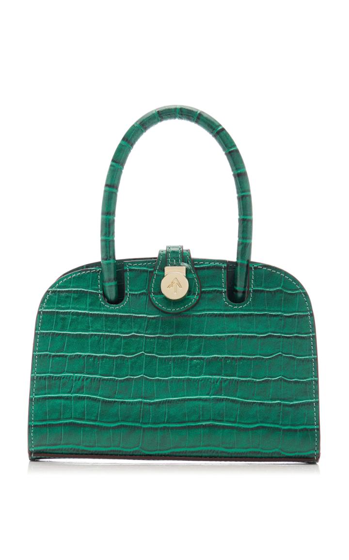 Manu Atelier Ladybird Micro Croc-effect Leather Bag