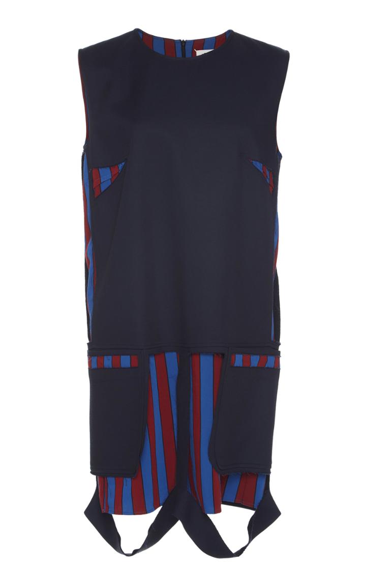 Maison Margiela Cut Out Stripe Mini Dress