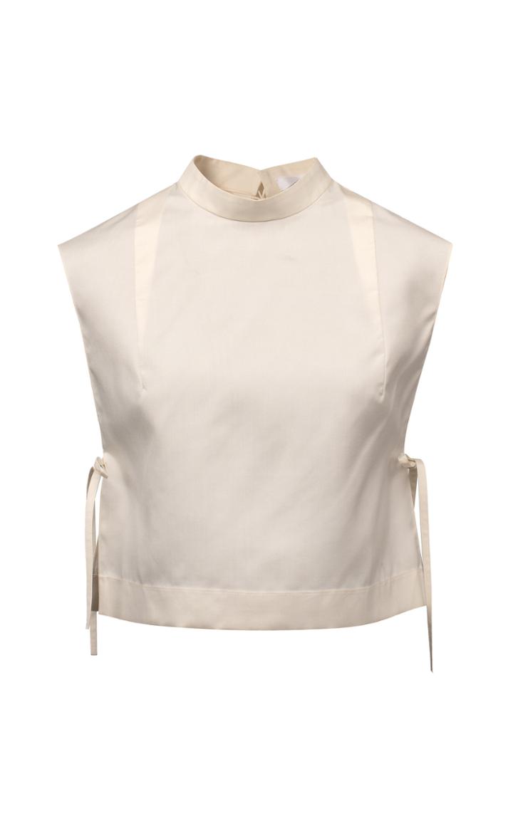 Moda Operandi Lake Studio Ruffle Neck Sleeveless Blouse Size: 38