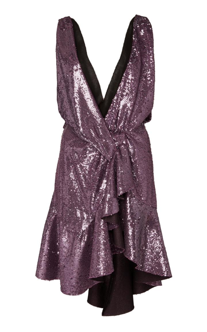 Philosophy Di Lorenzo Serafini Sequined Draped Mini Dress