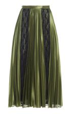 Moda Operandi Christopher Kane Lace Panelled Pleated Skirt