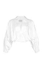 Moda Operandi Piece Of White Sarah Pleated Cotton-blend Poplin Shirt