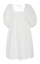 Cecilie Bahnsen Ragnhild Puff-sleeve Cotton-mattelasse Mini Dress