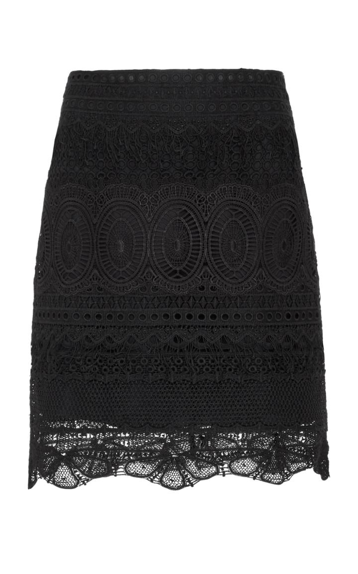 Martha Medeiros High Waisted Lace Mini Skirt