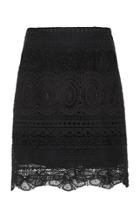 Martha Medeiros High Waisted Lace Mini Skirt