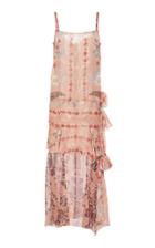 Anna Sui Feathers & Folage Metallic Jacquard Dress