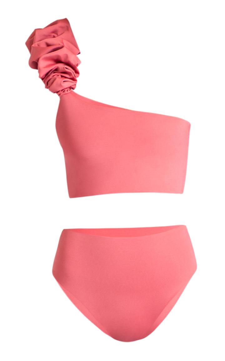 Moda Operandi Maygel Coronel Exclusive Karla One Shoulder Ruffled Bikini