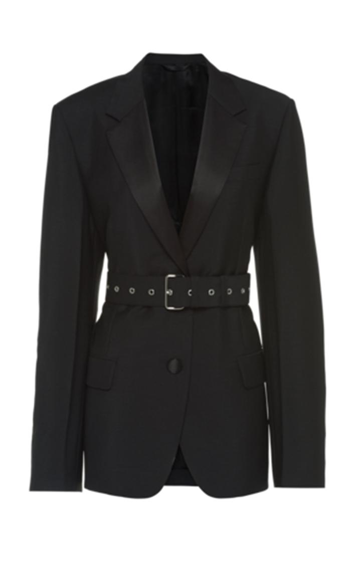 Moda Operandi Prada Single-breasted Mohair Belted Blazer