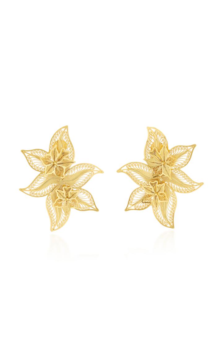 Mallarino Oriana Wild Orchid Stud Earrings