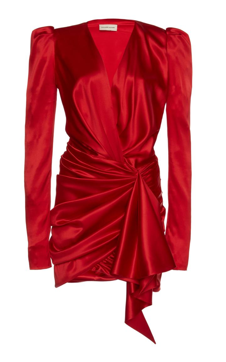 Alexandre Vauthier Ruched Satin Dress