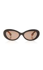 Burberry Oval-frame Acetate Sunglasses