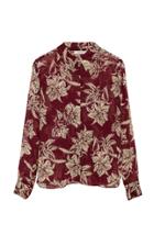 Moda Operandi Dorothee Schumacher Translucent Florals Fringed Georgette Top