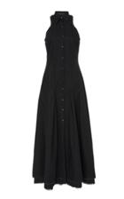 Brandon Maxwell Frayed Cotton-poplin Maxi Dress Size: 0
