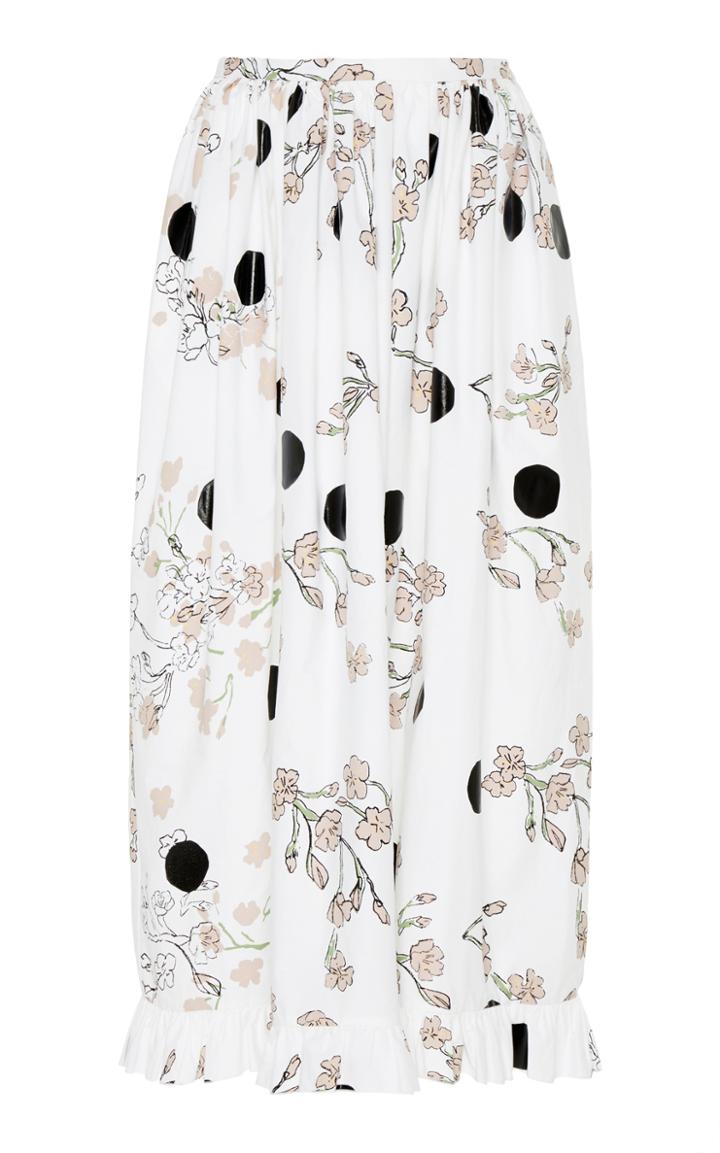 Isa Arfen Ruffle Trim Billow Skirt
