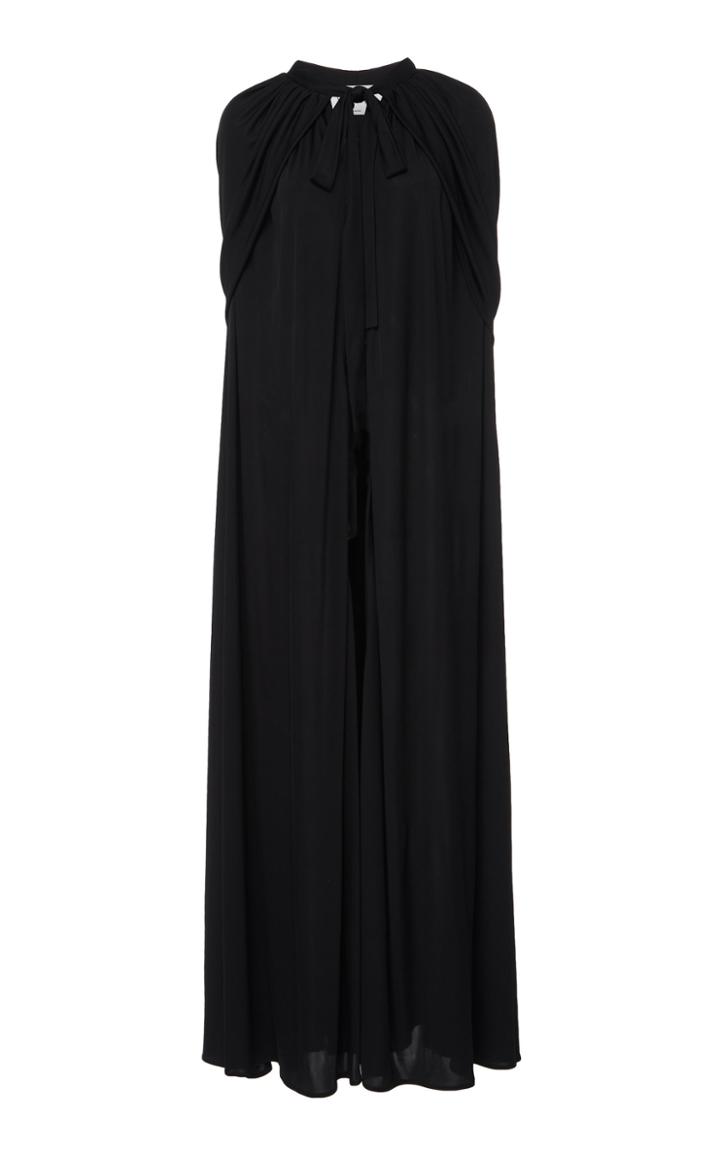 Valentino Tie-detailed Jersey Cape