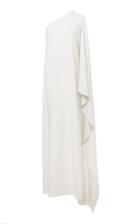 Rosetta Getty One Shoulder Cape Sleeve Gown