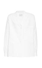 Piece Of White Ellen Padded-shoulder Linen Jacket Shirt