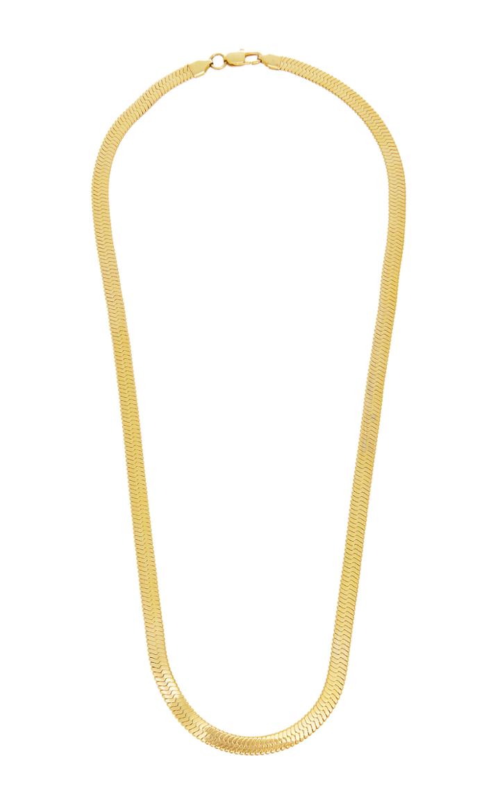 Fallon Gold-plated Herringbone Necklace