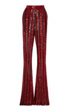 Naeem Khan Striped Sequin Flared Pants